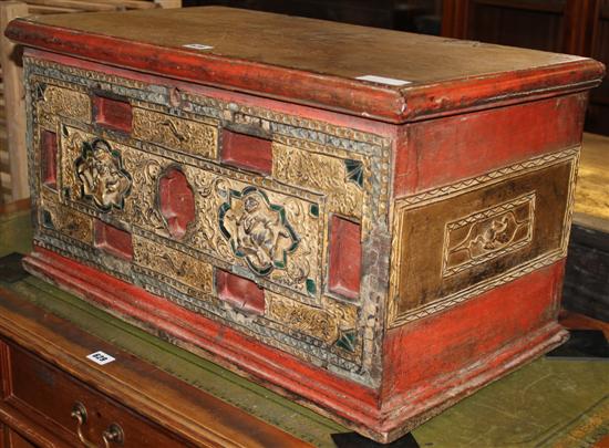 Burmese red and gilt chest